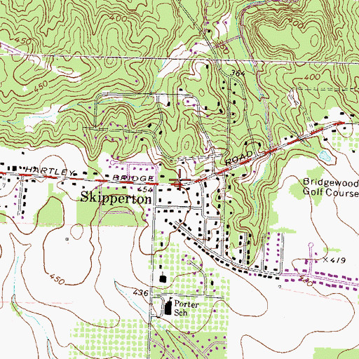 Topographic Map of Skipperton, GA