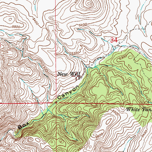 Topographic Map of New Well, AZ