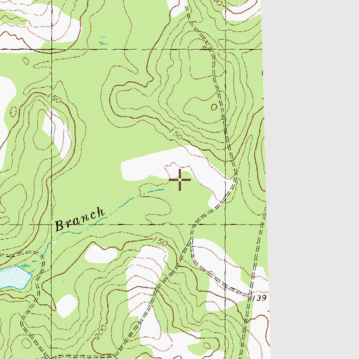 Topographic Map of Slater Branch, GA
