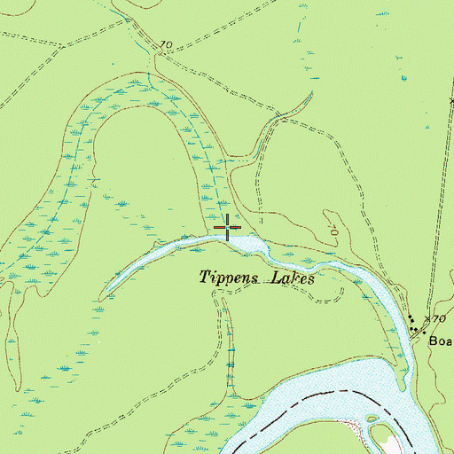 Topographic Map of Slaughter Creek, GA