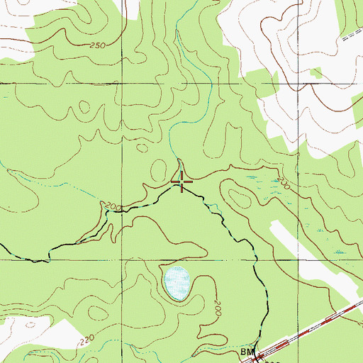 Topographic Map of Slough Branch, GA