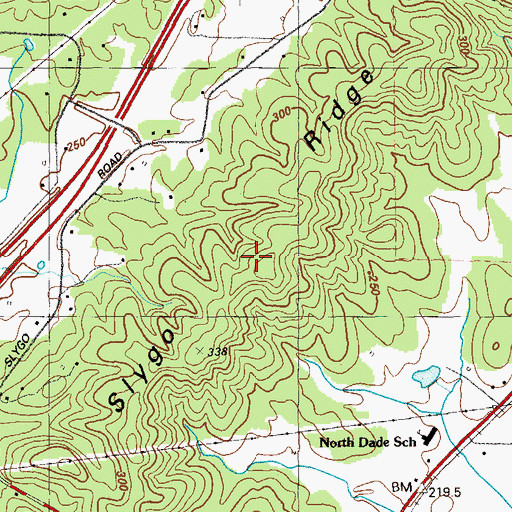 Topographic Map of Slygo Ridge, GA