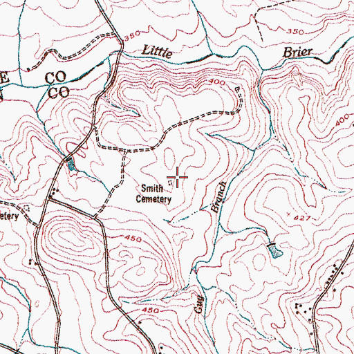 Topographic Map of Smith Cemetery, GA