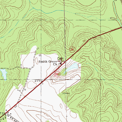 Topographic Map of Smith Grove Church, GA