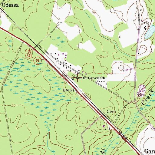 Topographic Map of Smith Grove Church, GA