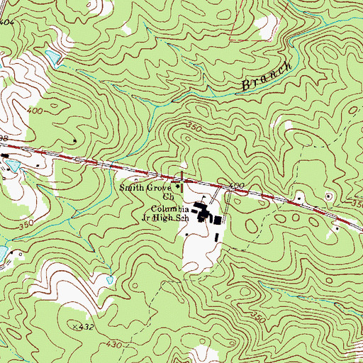 Topographic Map of Smith Grove Church, GA