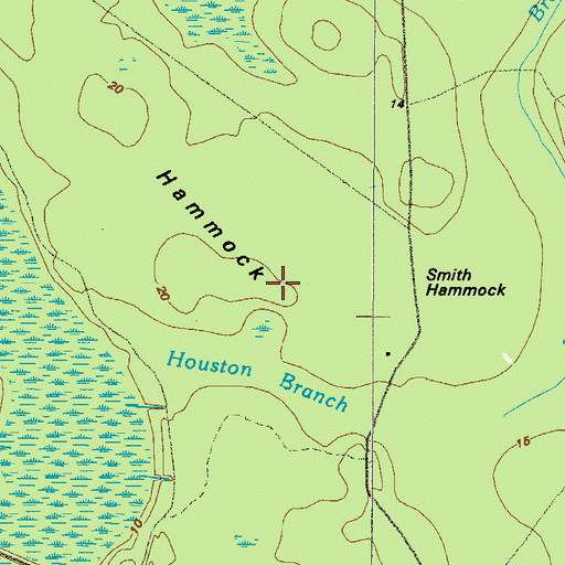 Topographic Map of Smith Hammock, GA