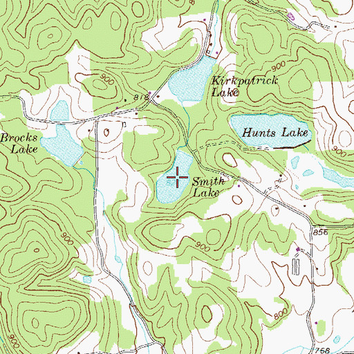 Topographic Map of Smith Lake, GA
