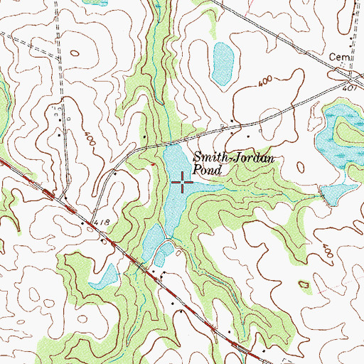 Topographic Map of Smith-Jordan Pond, GA