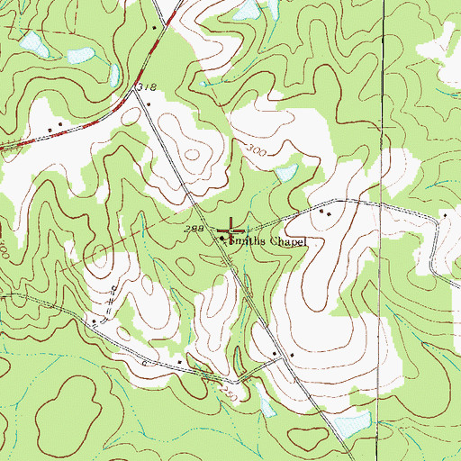 Topographic Map of Smiths Chapel, GA