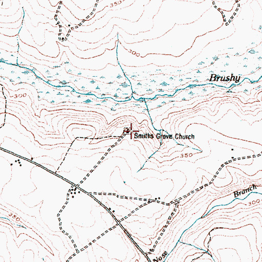 Topographic Map of Smiths Grove Church, GA