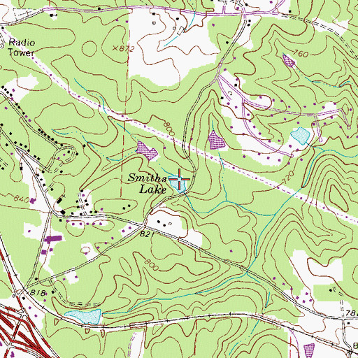 Topographic Map of Smiths Lake, GA