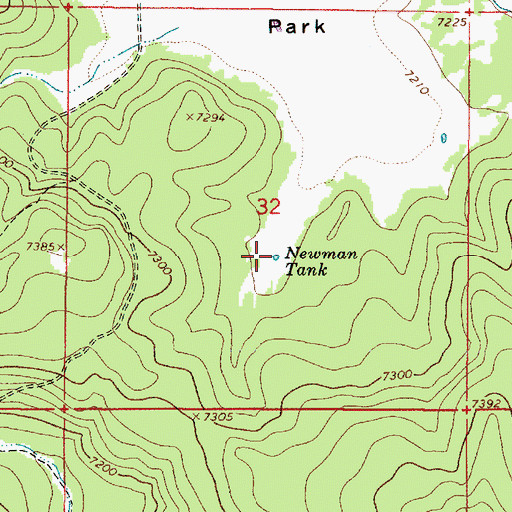 Topographic Map of Newman Tank, AZ