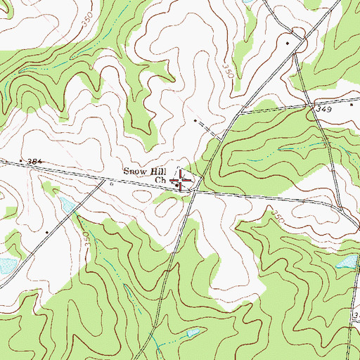Topographic Map of Snow Hill Church, GA