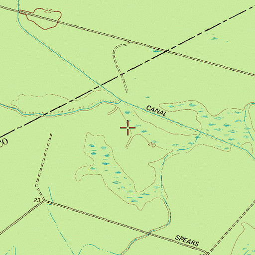 Topographic Map of Snuff Box Canal, GA
