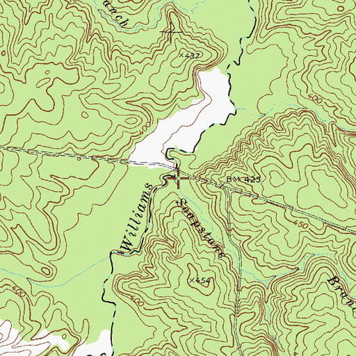 Topographic Map of Soapstone Branch, GA