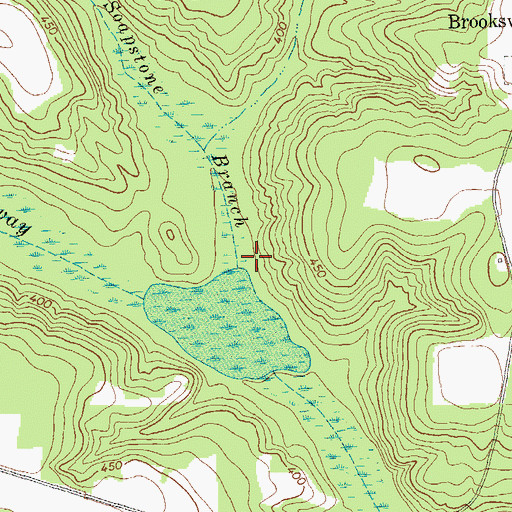 Topographic Map of Soapstone Branch, GA