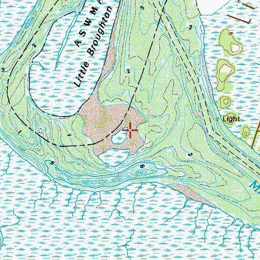 Topographic Map of South Altamaha River, GA