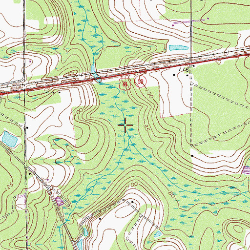 Topographic Map of South Prong Big Creek, GA