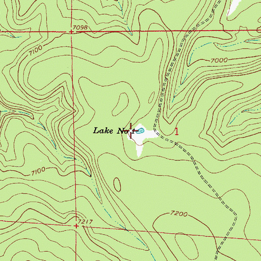 Topographic Map of Lake Number One, AZ