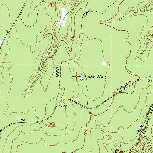 Topographic Map of Lake Number Four, AZ