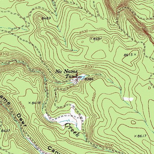 Topographic Map of No Name Tank, AZ