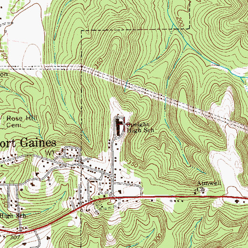 Topographic Map of Speight High School, GA