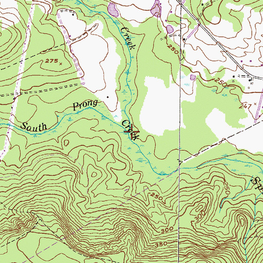 Topographic Map of Spirit Creek, GA