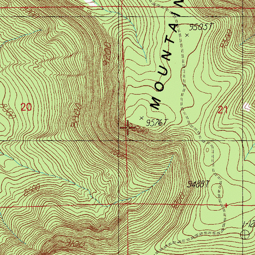 Topographic Map of Noble Mountain, AZ