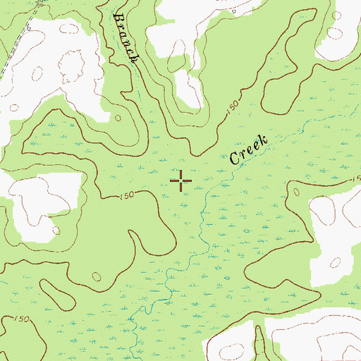 Topographic Map of Spring Branch, GA