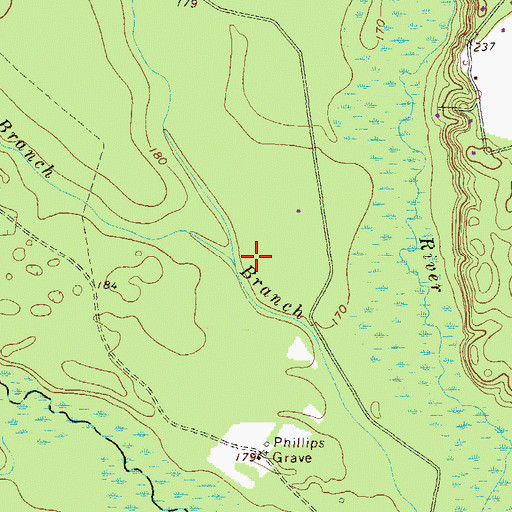 Topographic Map of Spring Branch, GA
