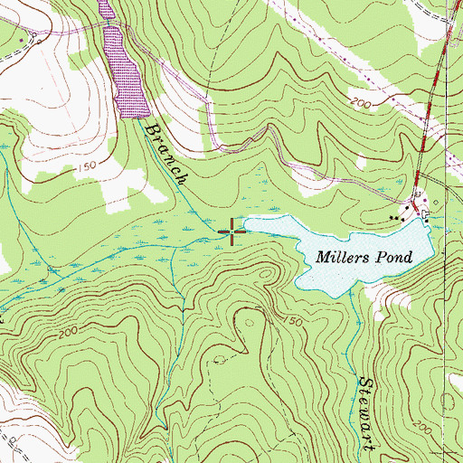 Topographic Map of Spring Branch, GA