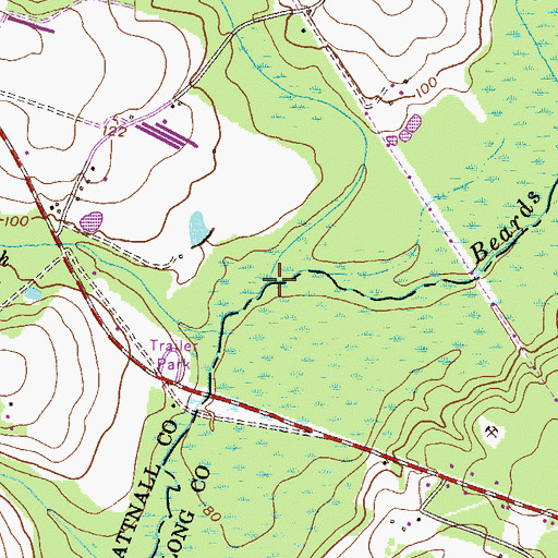 Topographic Map of Spring Branch, GA