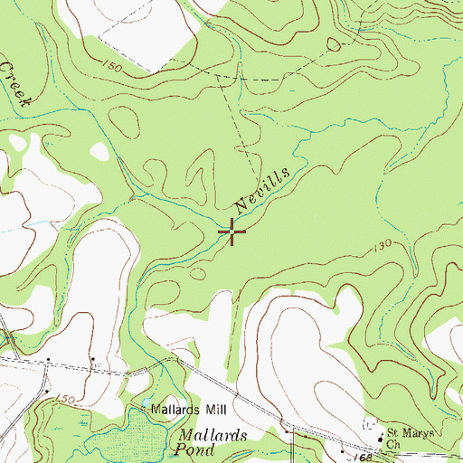 Topographic Map of Spring Branch, GA