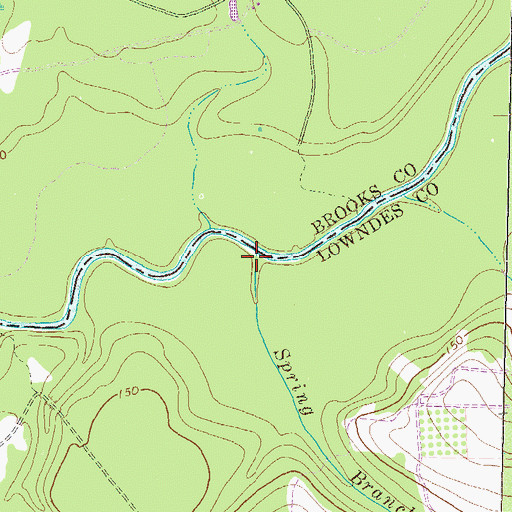 Topographic Map of Spring Branch, GA