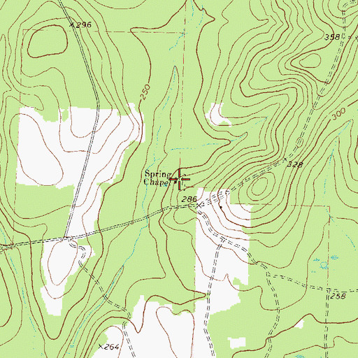 Topographic Map of Spring Chapel, GA