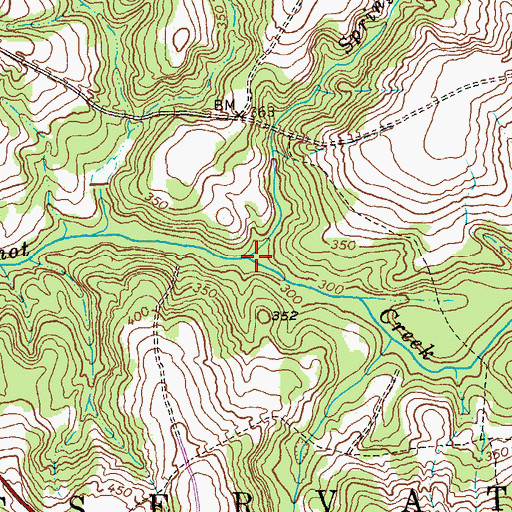 Topographic Map of Spring Creek, GA