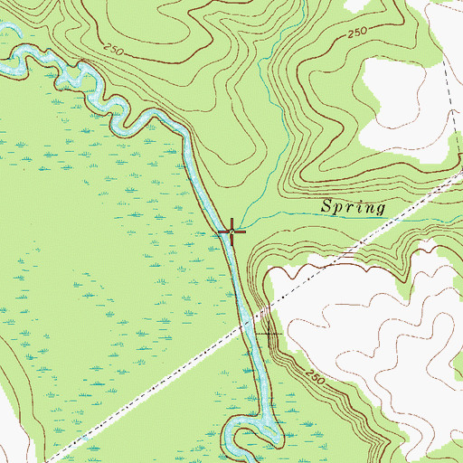 Topographic Map of Spring Creek, GA