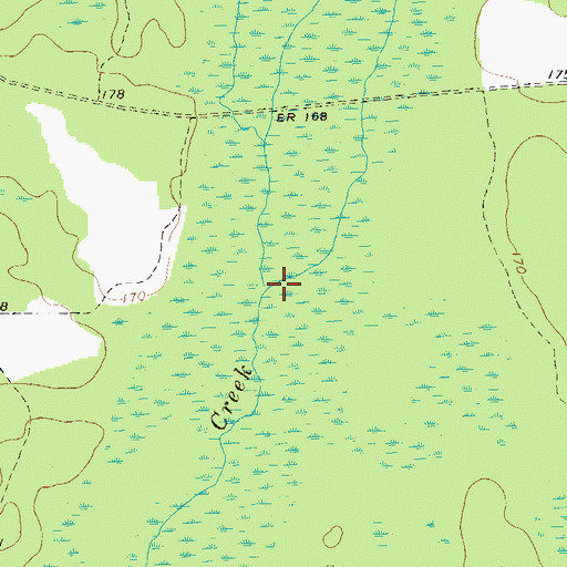 Topographic Map of Spring Creek, GA