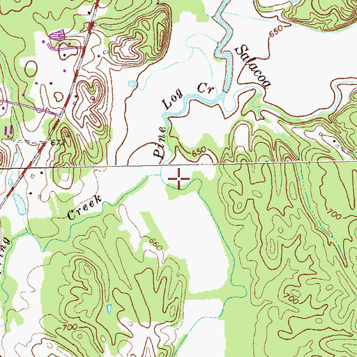 Topographic Map of Spring Creek, GA
