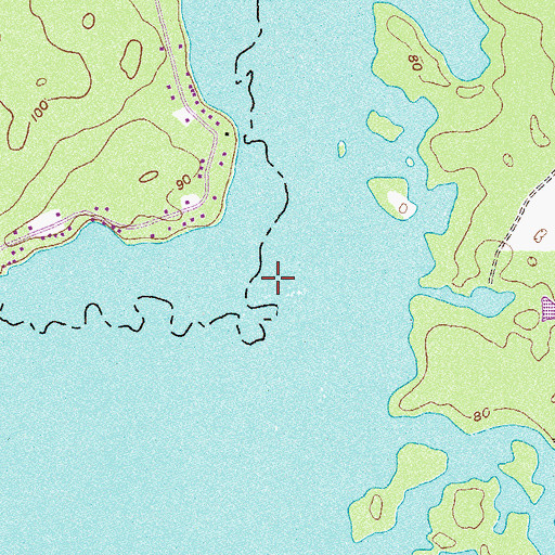 Topographic Map of Spring Creek, GA