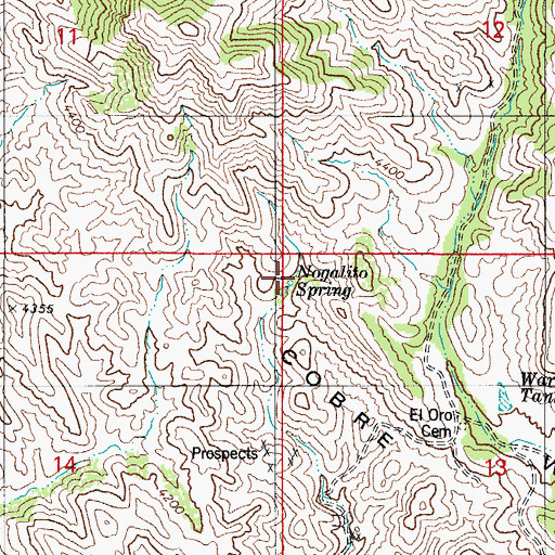 Topographic Map of Nogalito Spring, AZ