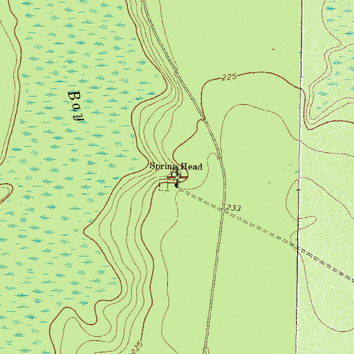 Topographic Map of Spring Head Church, GA