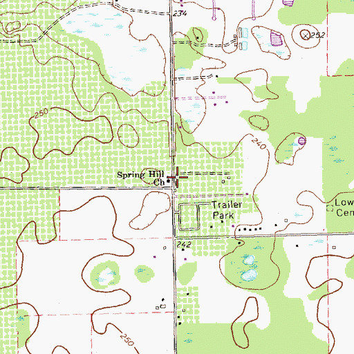 Topographic Map of Spring Hill Church, GA