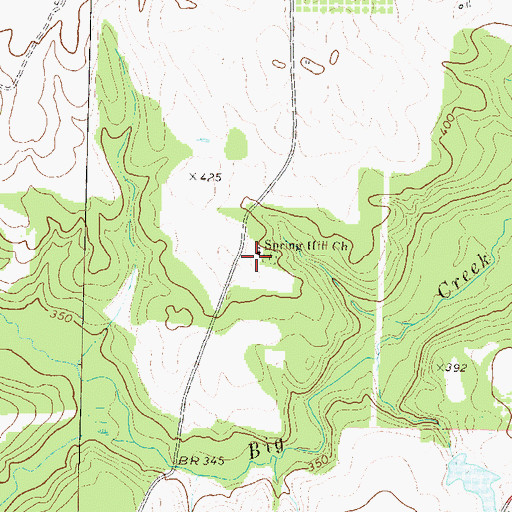 Topographic Map of Spring Hill Church, GA