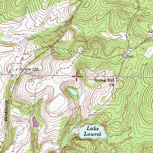 Topographic Map of Spring Hill Church, GA