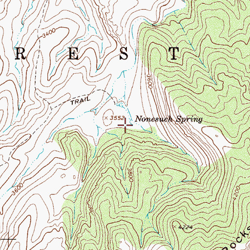 Topographic Map of Nonesuch Spring, AZ