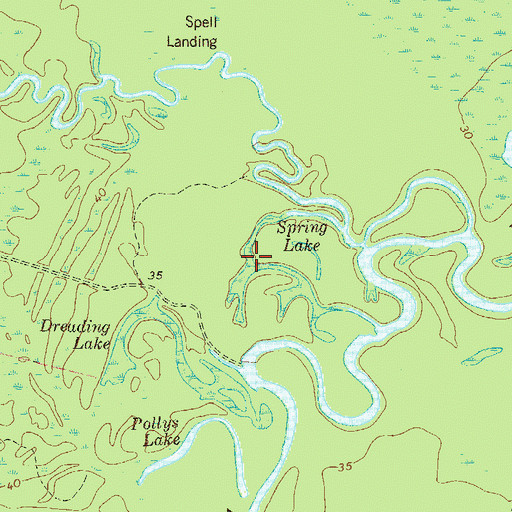 Topographic Map of Spring Lake, GA