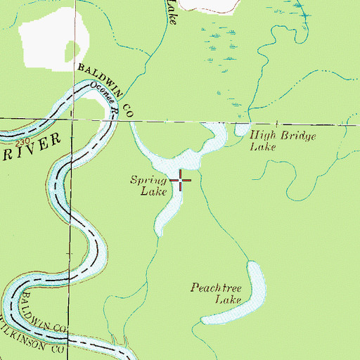 Topographic Map of Spring Lake, GA