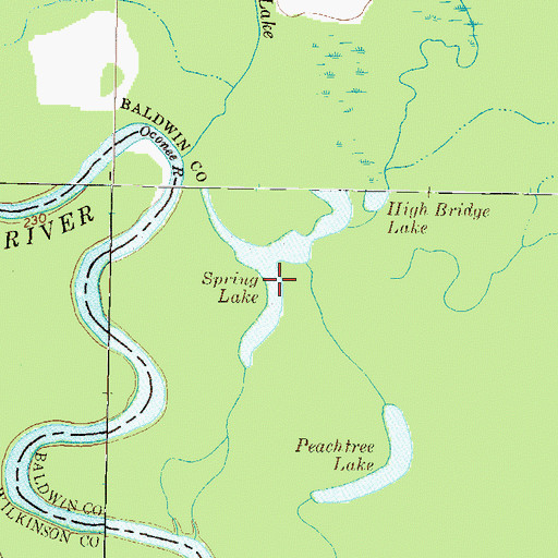 Topographic Map of Spring Lake, GA